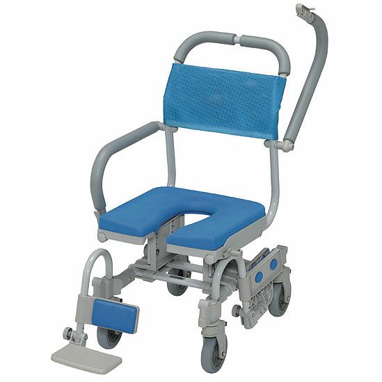 入浴・シャワー用車いすKS4 穴あきシート シャワーキャリー(入浴用