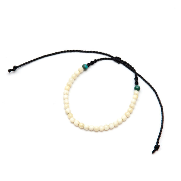 クジラ歯 丸玉数珠ブレスレット – 海想