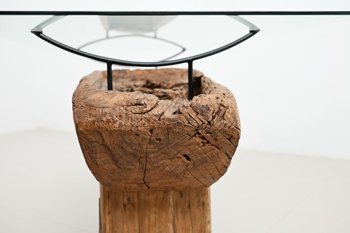 KAJA カジャ 古木ガラス ダイニングテーブル 幅約150cm KAJA カジャ