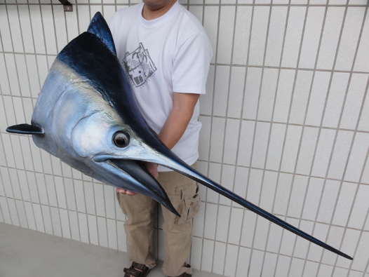 生き返ったカジキ！！！剥製 | 沖縄の船釣りはクレーンズ鶴丸：創業20