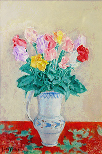 吉井淳二「薔薇」油彩6号