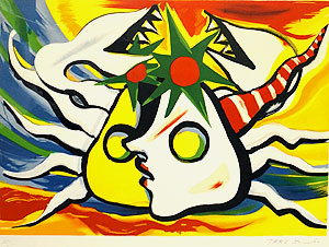 岡本太郎「海辺」版画50×64.5cm