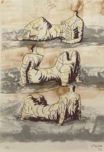 舟越保武「婦人像」版画リトグラフ45×31cm