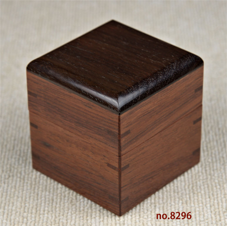 ギャラリー小物:紫檀 茶箱 木象嵌 若畑作 高さ8.6cm 大阪唐木指物 no