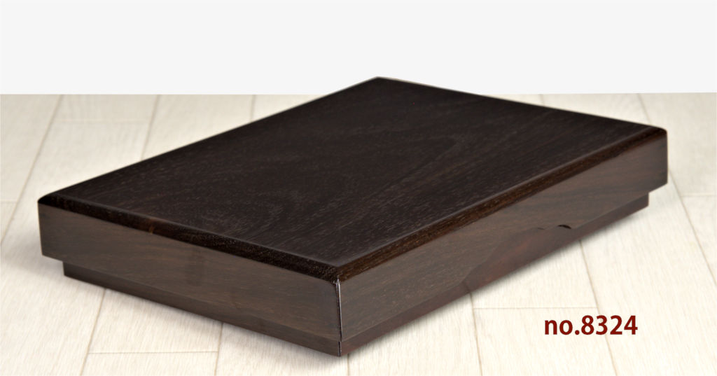 ギャラリー小物:紫檀 文箱(かぶせ蓋) 若畑作 巾28.3cm 大阪唐木指物 no