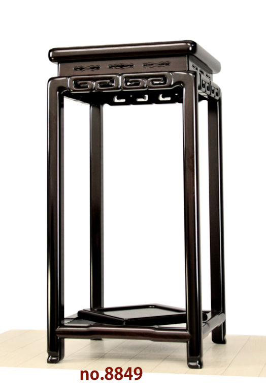 花台: 紫檀 角高卓 日本製 高さ61cm 大阪唐木指物 no.8849 / 唐木家具OSAKA