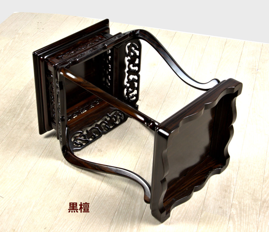 花台: 黒檀 木蓮 高卓 no..5508 / 唐木家具OSAKA