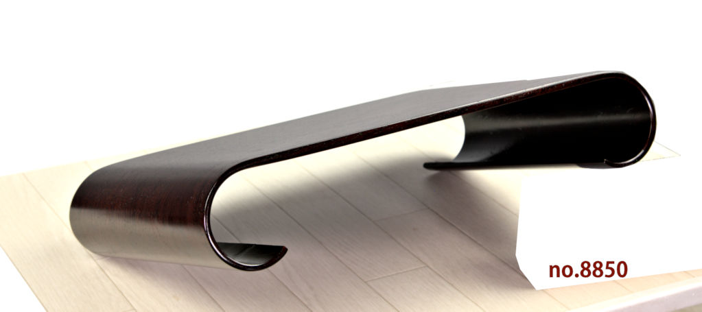 花台: 巻き足花台 花梨 巾44cm 漆仕上げ no.8850 / 唐木家具OSAKA