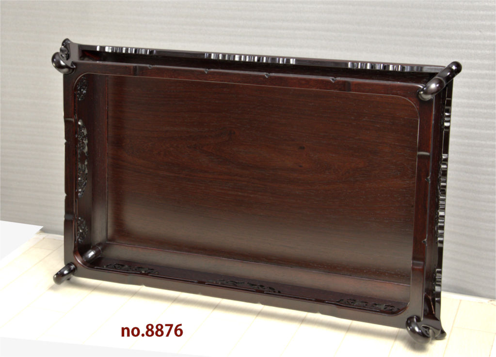 花台: 紫檀 三重透かし彫り 1.8尺平台 大阪唐木指物 no.8878 / 唐木