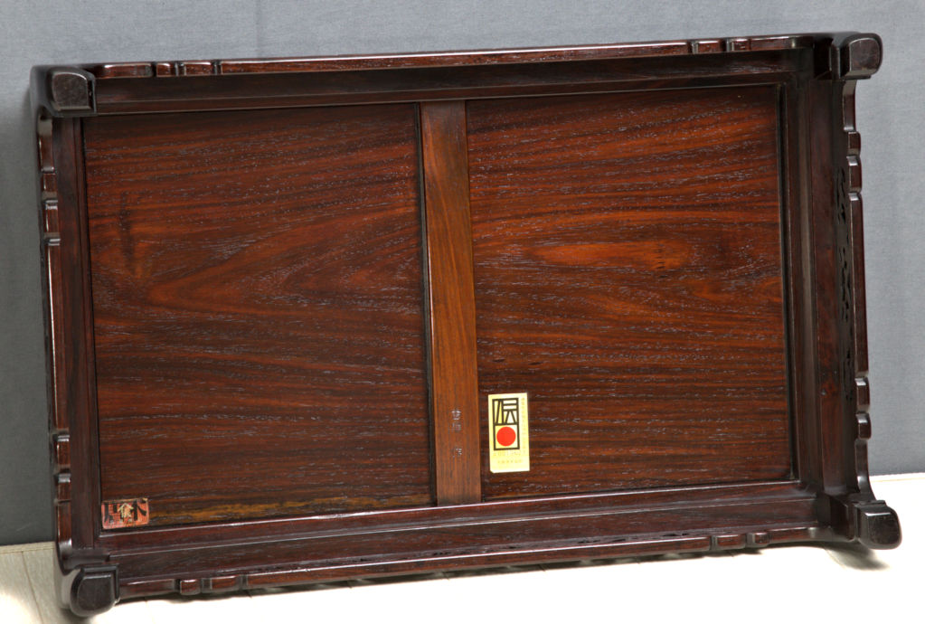 花台: 紫檀 吉勝作 唐草 1.8尺 大阪唐木指物伝統工芸品 no.8773 / 唐木