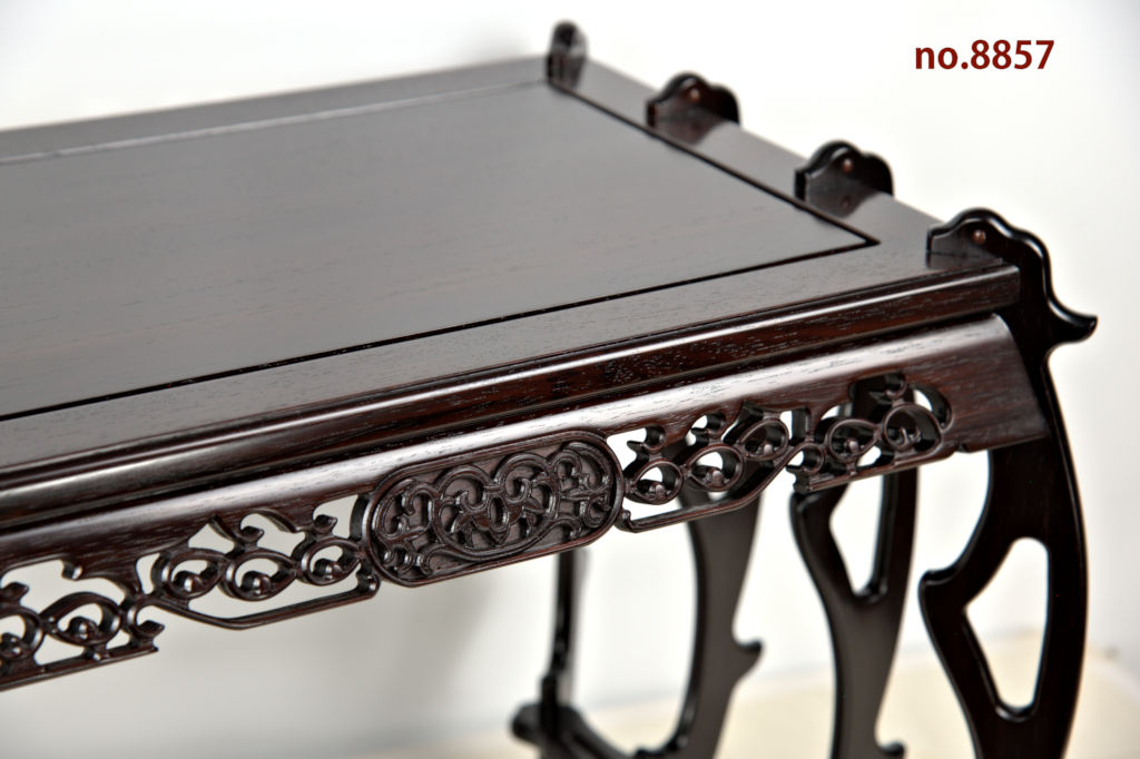 花台: 紫檀 八足中卓 日本製 高さ33.5cm 大阪唐木指物 no.8857 / 唐木