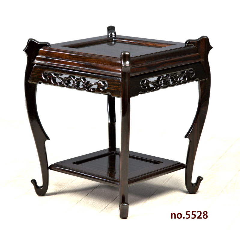花台: 黒檀 ツカミ中卓 no.5528 / 唐木家具OSAKA