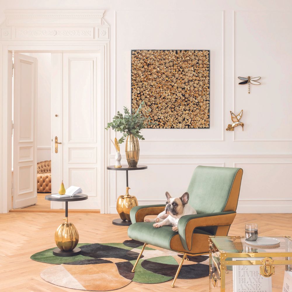 ゴールドフラワー デコフレーム 120×120cm ｜【KARE】ドイツの家具