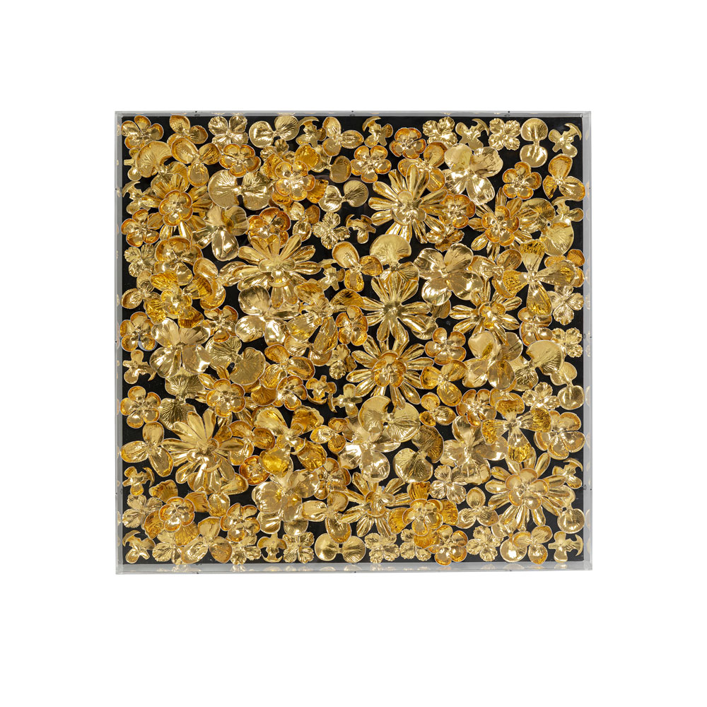 ゴールドフラワー デコフレーム 60×60cm ｜【KARE】ドイツの家具
