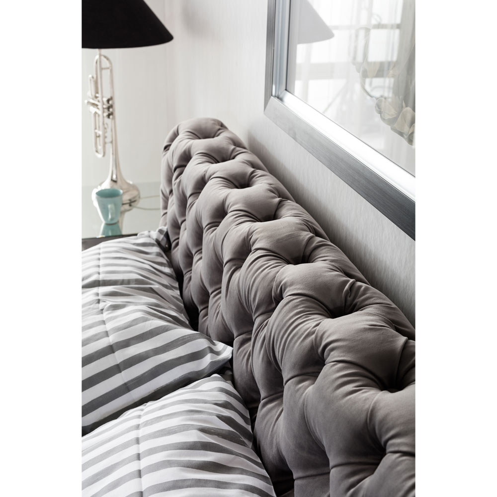 本国廃番】デザイア ベルベット シルバーグレイ ベッド 180×200cm