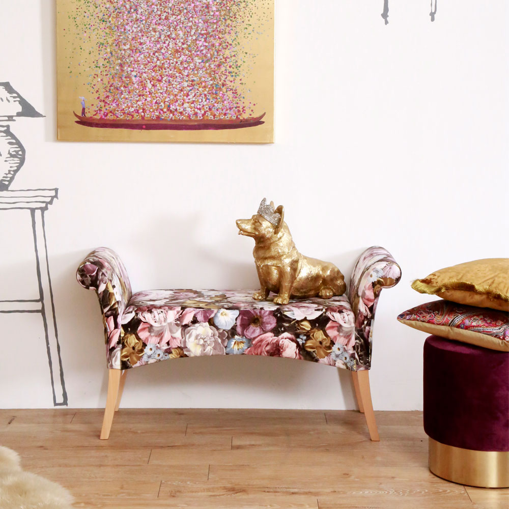 廃番】モトリーフラワー ベンチ - ベンチの通販 ｜【KARE】ドイツの