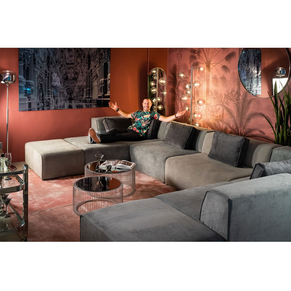 インフィニティ 2シーター 80 エレメンツ グレー ソファ - L型ソファー