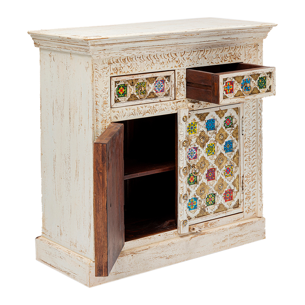 バザール90cm ドレッサー - リビングボード・キャビネットの通販