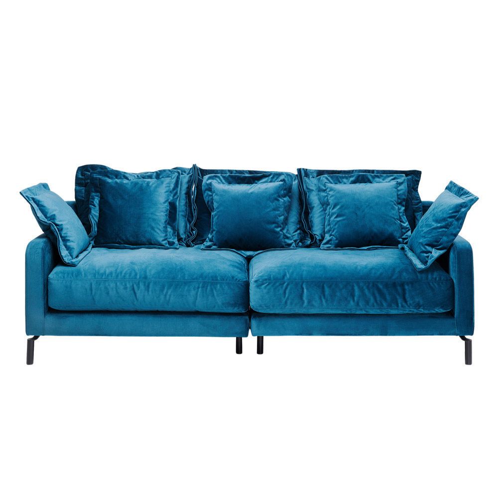 廃番】ララバイ 2シーター ブルーグリーン ソファ - ローソファー