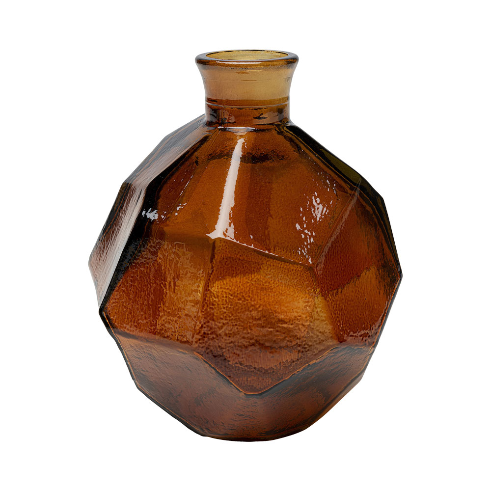 オリガミ ブラウン 18cm フラワーベース - 花瓶・フラワーベースの通販