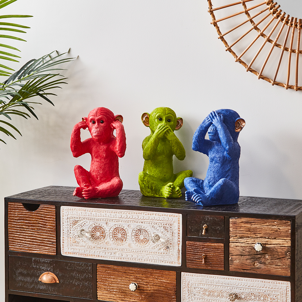 モンキーキカザルレッド マネーボックス - 貯金箱の通販 ｜【KARE