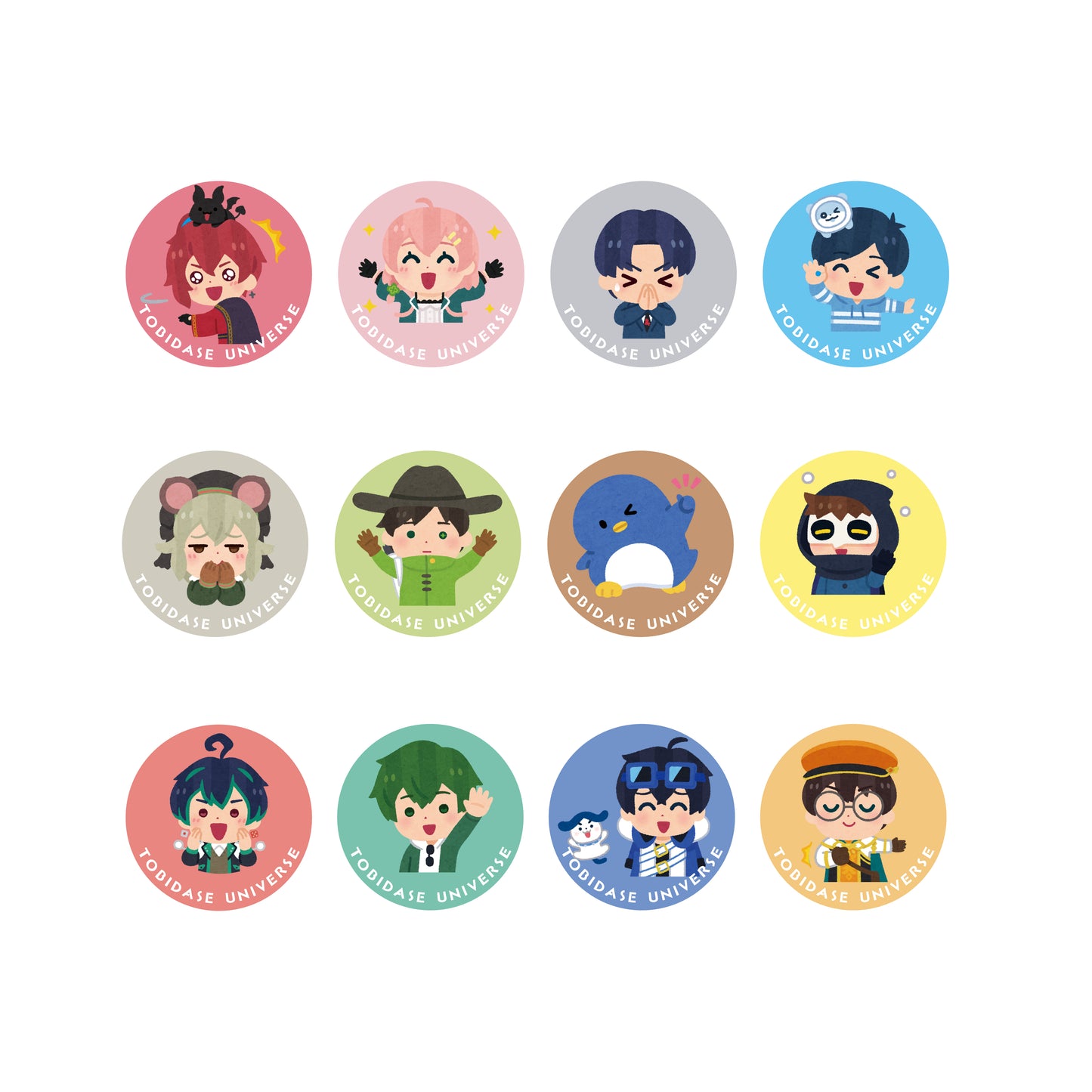 とびステ】とびユニ×いらすとや 丸型ランダムアクリルバッジ – karel-shop