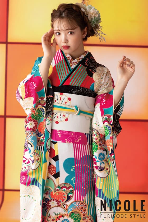NC348 藤田ニコル - 香川の成人式振袖・卒業式袴、紋付袴のレンタルは