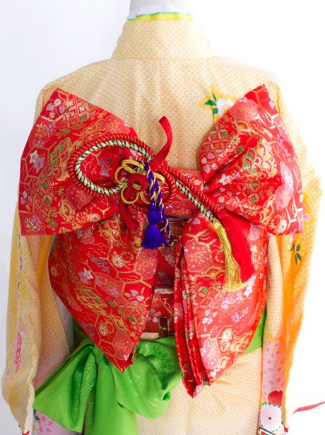 黄色に桜と手鞠の着物／七五三・七歳女の子 | 宅配着物レンタルの京都