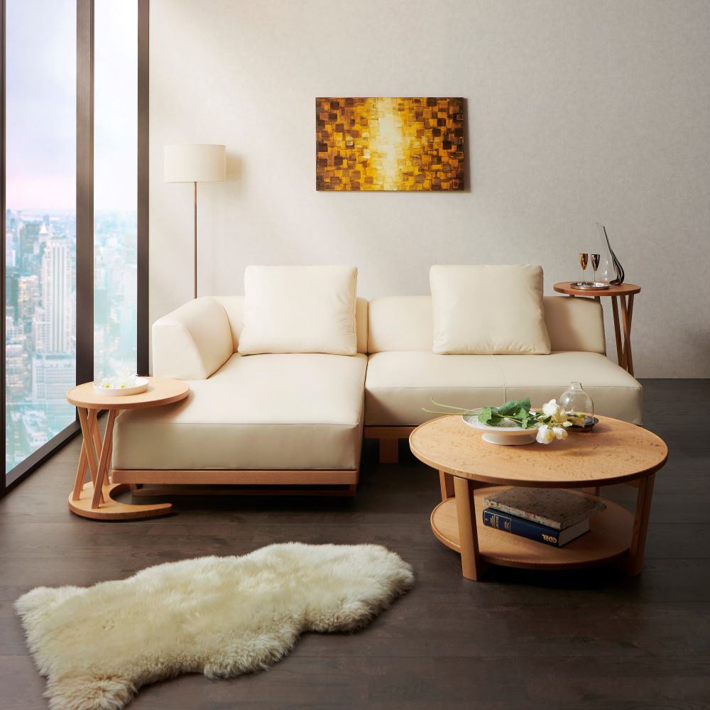 MODE センターテーブル(Φ850・1000)(オーク) – 柏木工株式会社