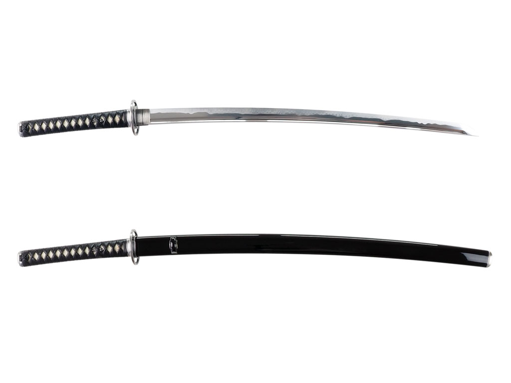 中国F様 居合刀特注製作（黒と銀の2色でまとめた洗練された拵） - 刀