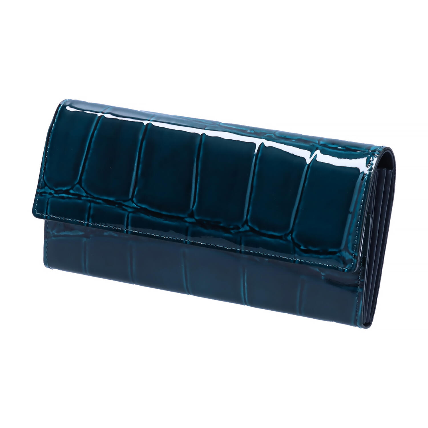 クロコ ワニ革 型押し 牛革 ギャルソン長財布 | 株式会社 高屋 | Japan