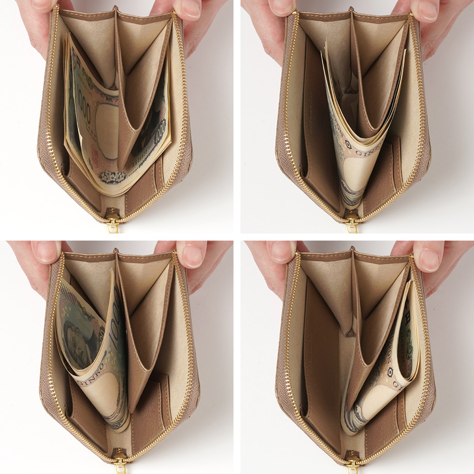 見た目以上の収納力｜L字ファスナータイプのミニ財布