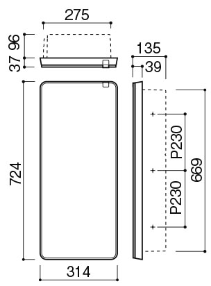 メディシンボックス（埋込型）DE-04 (DE-04-SG) | Products | KAWAJUN