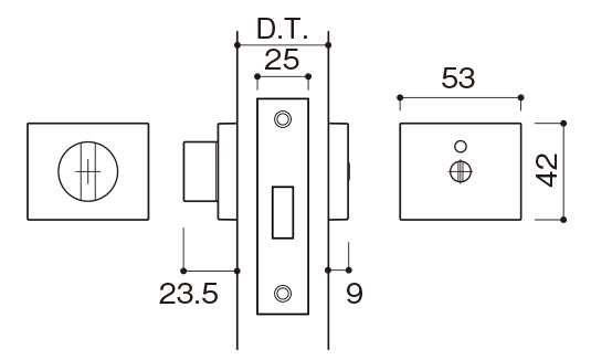 本締錠角型表示錠セット (3-KLV2-C) | Products | KAWAJUN Global Hardware