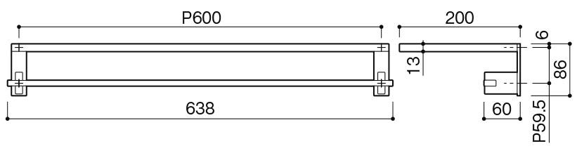 タオルシェルフ SE-419 (SE-419-XP) | Products | KAWAJUN Global Hardware