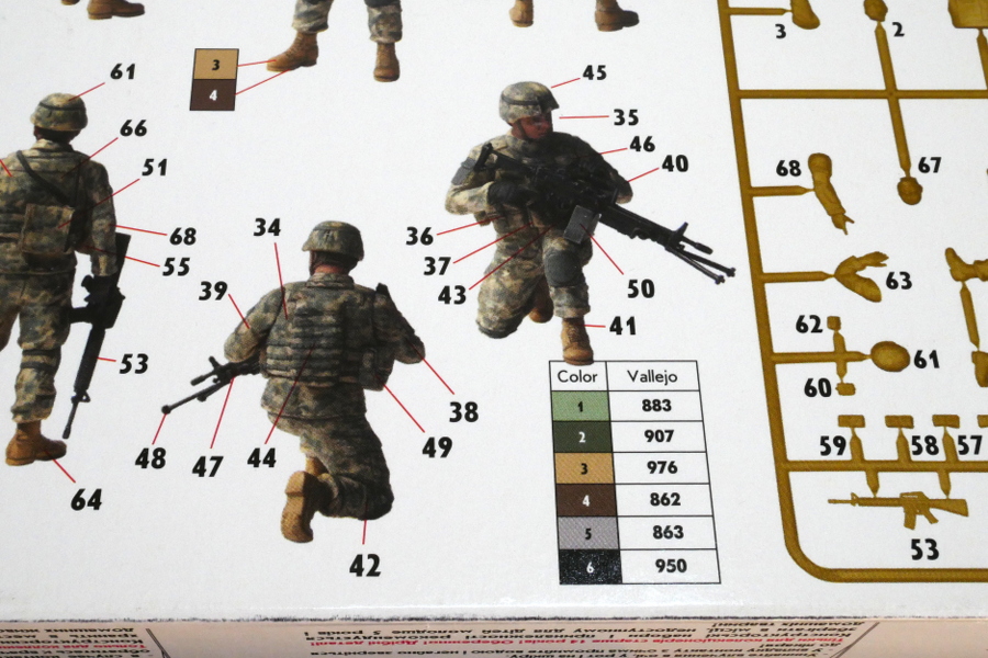 アメリカ現用陸軍 中東拠点警備 フル装備 マスターボックス 1/35 組立