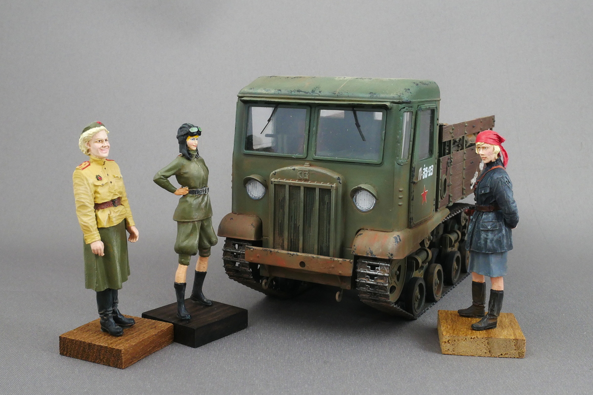 ロシア人女性フィギュア 1/35 旧ソ連コミンテルンとWWIIソ連軍女性兵士