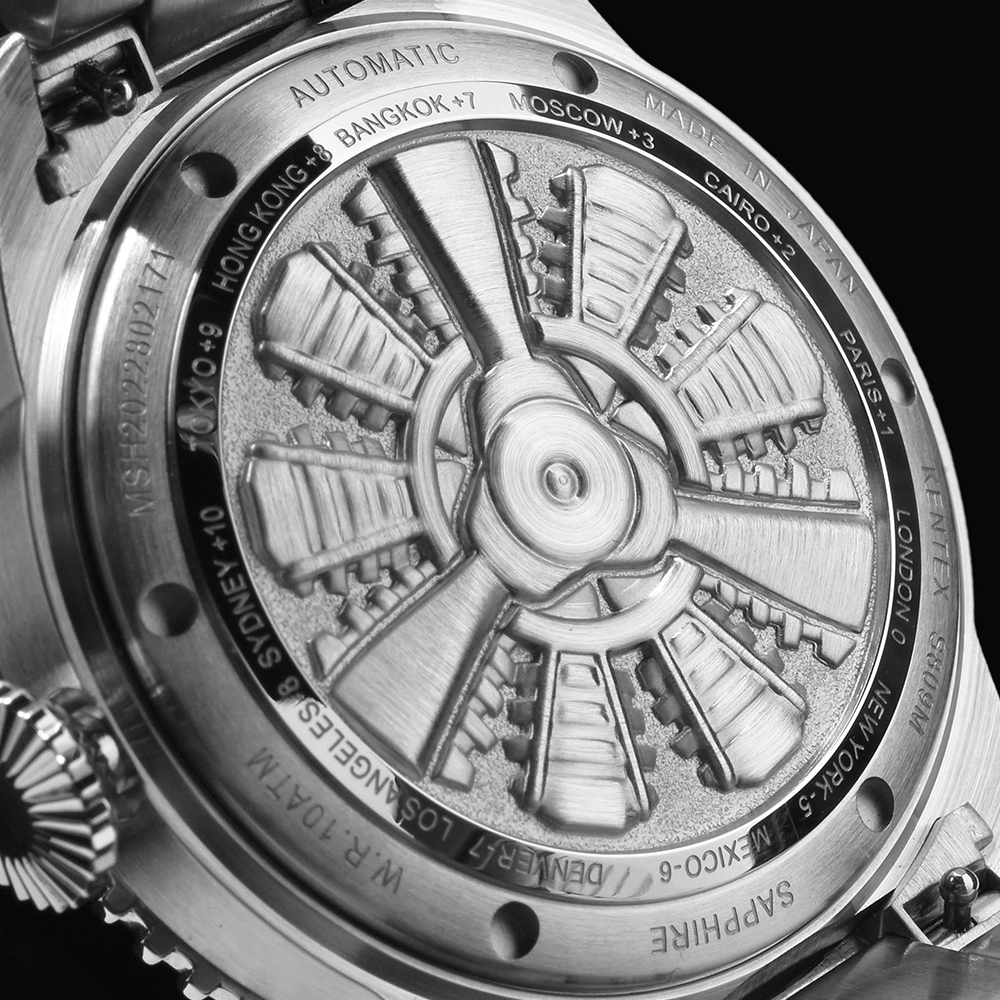 KENTEX スカイマンGMT ホライゾンブルー／ SKYMAN GMT Horizon Blue