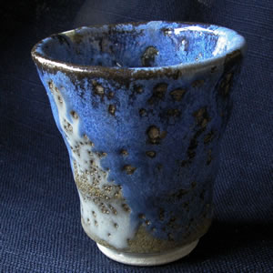 keizogallery 萩原啓蔵 陶芸作品 / 【ぐい呑み】青網