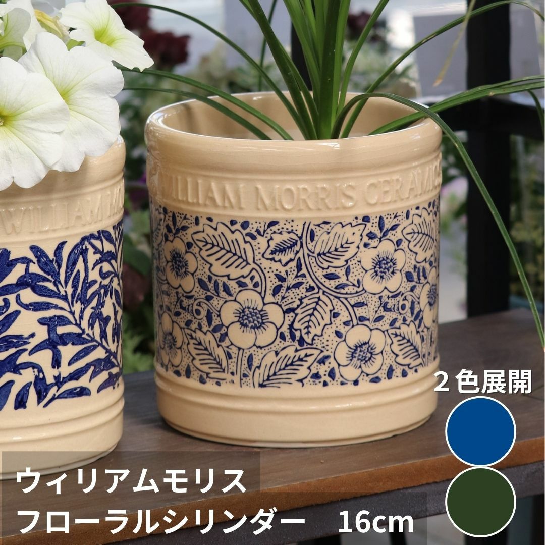 ウィリアムモリスフローラルシリンダーSSサイズ直径16cm｜バラと庭