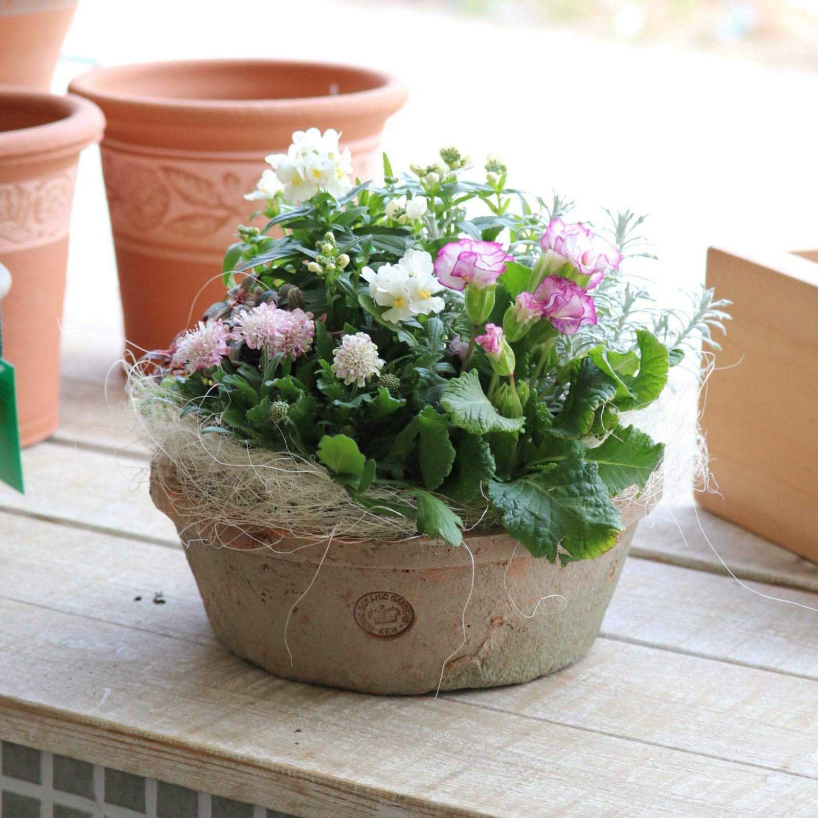 ウィリアムモリスリーフシリンダーMサイズ直径24cm｜バラと庭あそび