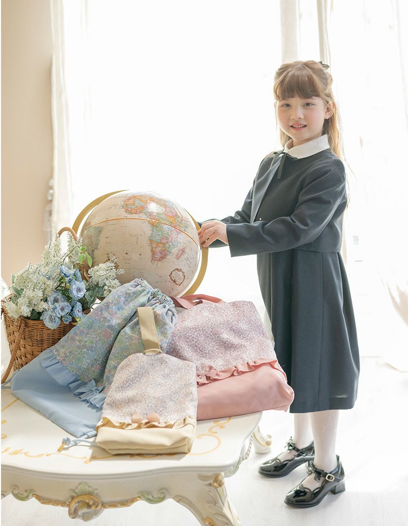 送料無料【入学準備セール目玉】フラワープリント レッスンバッグ