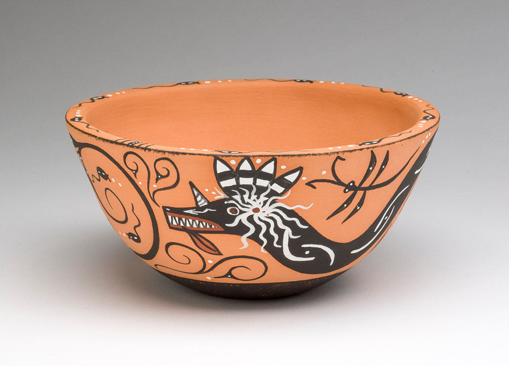 Water Serpent & Dragonfly Pottery Bowl – Keshi The Zuni Connection