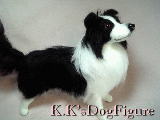 ボーダーコリー リアル フィギュア | 羊毛フェルト犬オーダーメイド