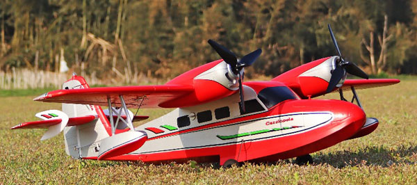 KK HOBBY 】 カシオペア グラマンG-44（レッド：PIP） 電動 水上機