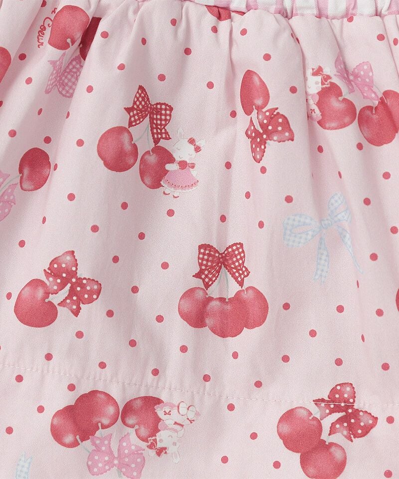 coeur a coeur ドットチェリープリントドッキングワンピース