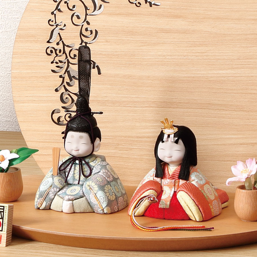 人形の田辺 / 【真多呂】木目込雛人形 くるみ雛C（M-M008-A）