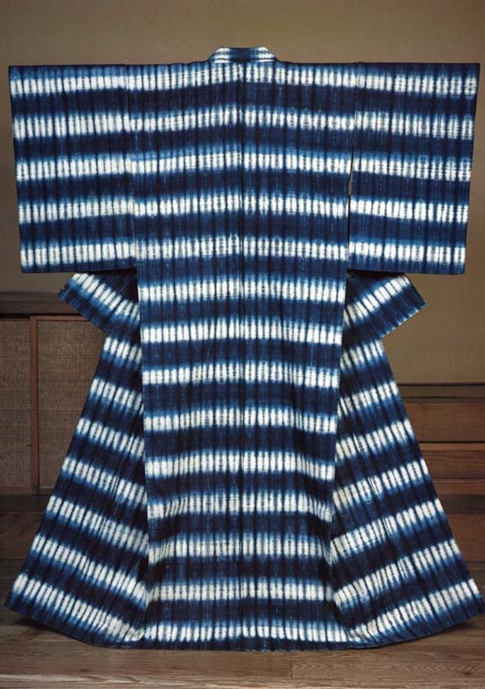 片野元彦の藍染め絞り – きものを着たい！