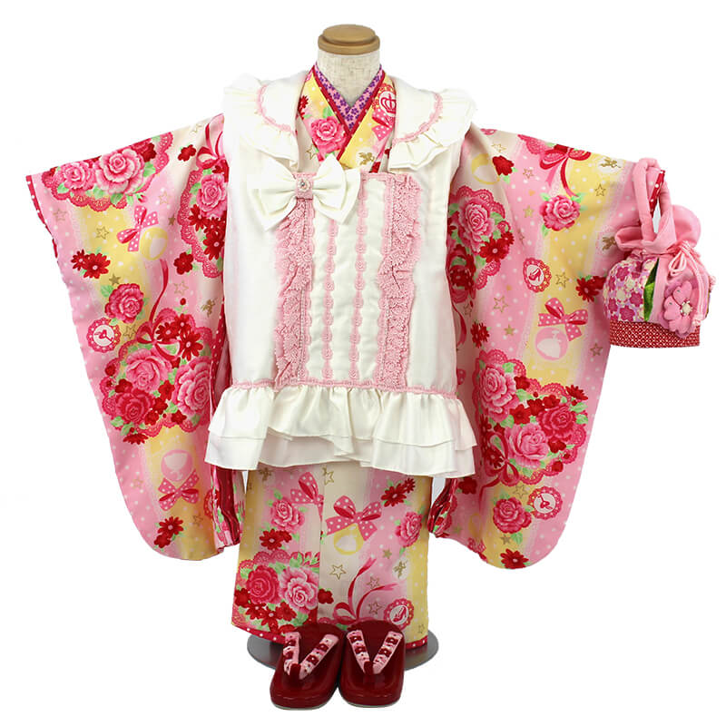 七五三レンタル｜三歳｜松田聖子さん プロデュース｜ホワイト×ピンク