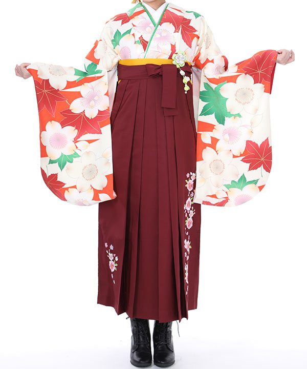 卒業式の袴レンタル臙脂色の袴商品一覧｜宅配着物レンタルのきもの